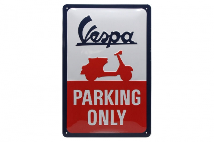 Blechschild "Vespa Parking Only"